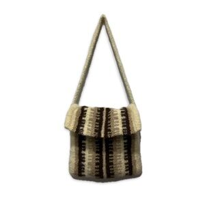 Vintage hand woven satchel